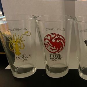 4 games of thrones beer glasses